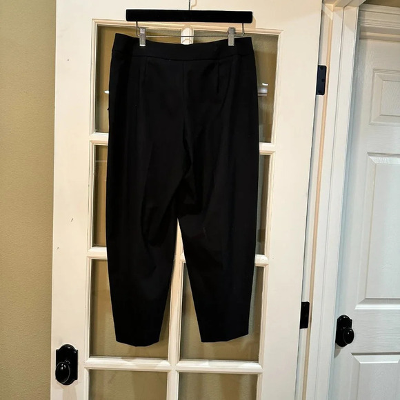 ANTHROPOLOGIE POLECI Slacks Dress Pants Tapered Leg w Fold Over D Ring Detail -6 - Picture 5 of 6
